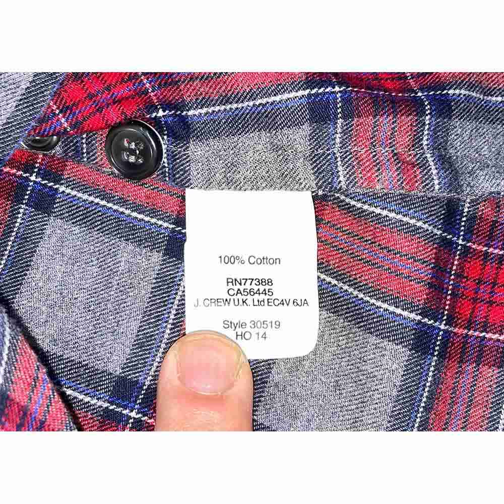 Áo sơ mi nữ unisex J CREW Red Plaid chính hãng 2hand – Size S - Ảnh 4