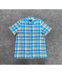 Áo sơ mi tay cộc LAND’S END Plaid kẻ caro chính hãng 2hand