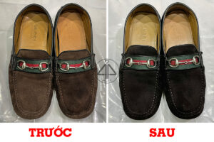 Nhuộm giày Gucci da lộn