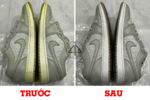 Tẩy ố vàng đế Nike Dunk