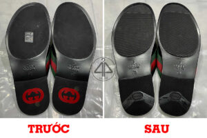 Dán đế Vibram dép Gucci